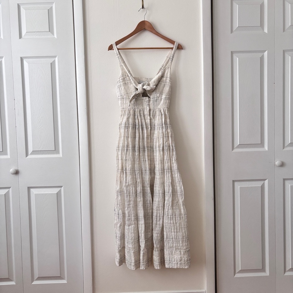 Shona Joy x Free people Plantation Tie Front Midi Dress - Picture 2 of 8